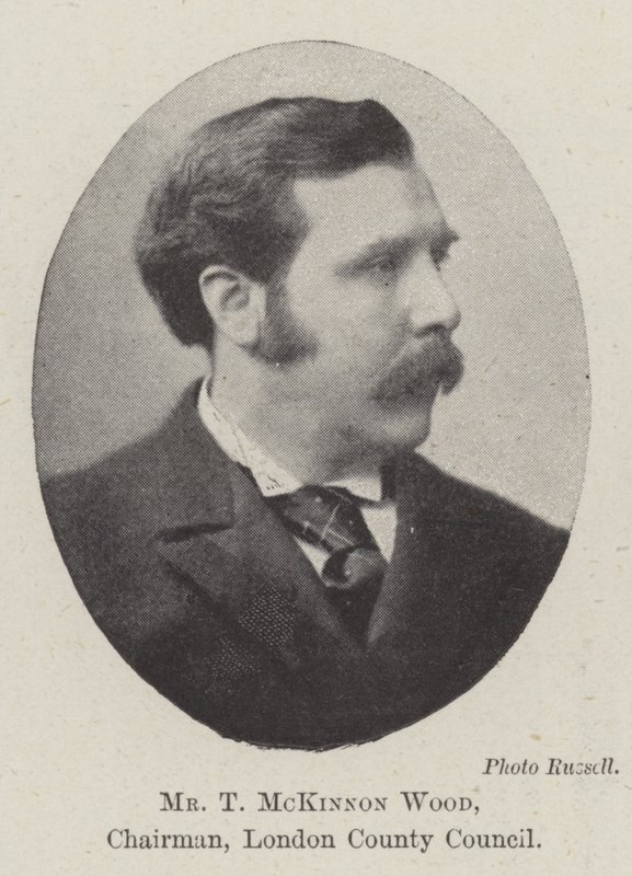 السيد T McKinnon Wood ، رئيس مجلس مقاطعة لندن بواسطة مصور انجليزى
