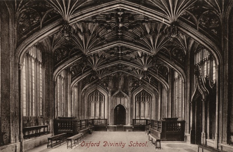 Oxford, Divinity School (b/w photo) بواسطة مصور انجليزى