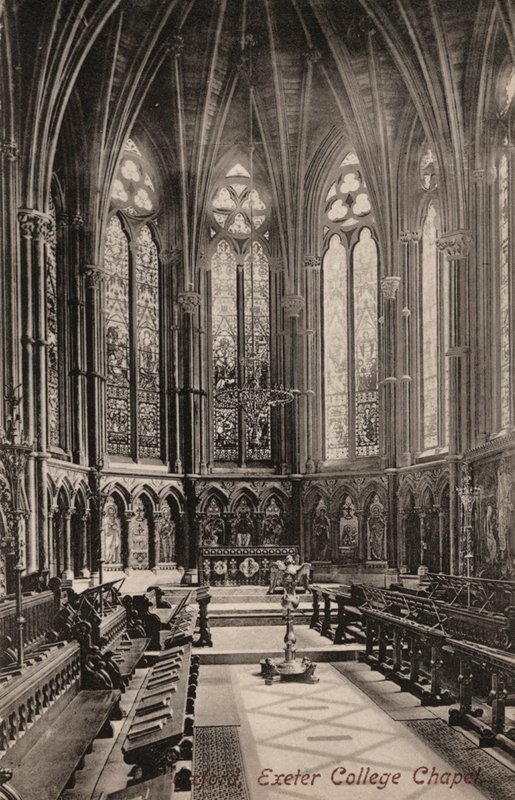 Oxford, Exeter College Chapel (b/w photo) بواسطة مصور انجليزى