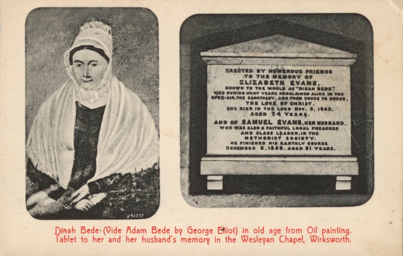 Portrait and gravestone of George Elliot