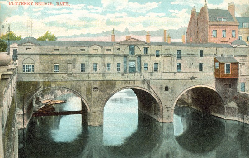 Pulteney Bridge, Bath, Somerset (coloured photo) بواسطة مصور انجليزى