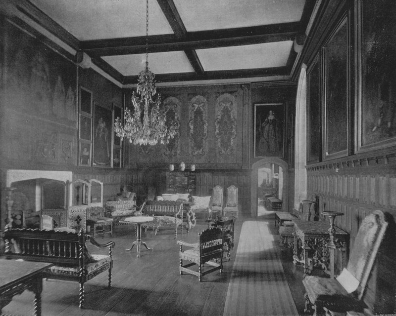 غرفة الملكة إليزابيث في Penshurst Place (b / w photo) بواسطة مصور انجليزى