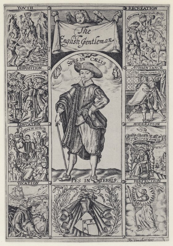 R Brathwait, The English Gentleman, J Haviland for R Bostock 1630 (b/w photo) بواسطة مصور انجليزى