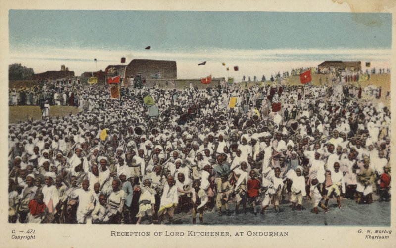 استقبال اللورد كتشنر بأمدرمان c1898 (صورة ملونة) بواسطة مصور انجليزى