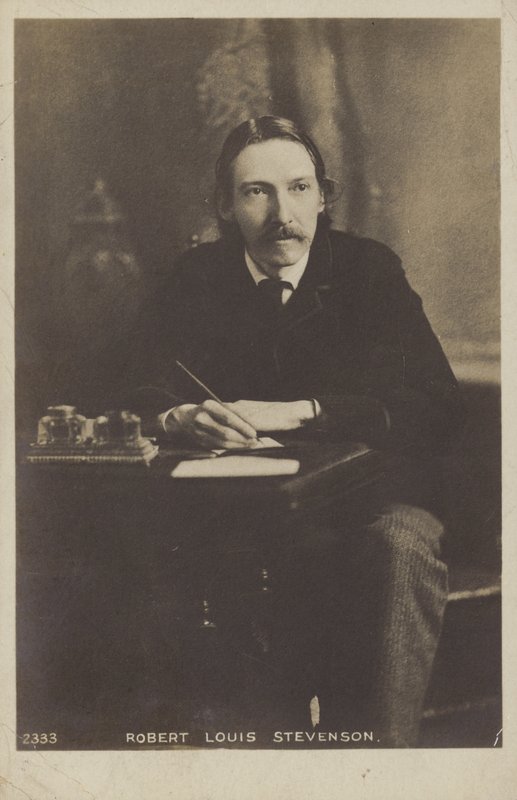 روبرت لويس ستيفنسون (1850-1894) ، روائي اسكتلندي ، شاعر وكاتب سفر بواسطة مصور انجليزى