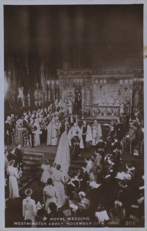 Royal wedding, Westminster Abbey 29 November 1934 (b/w photo) بواسطة مصور انجليزى