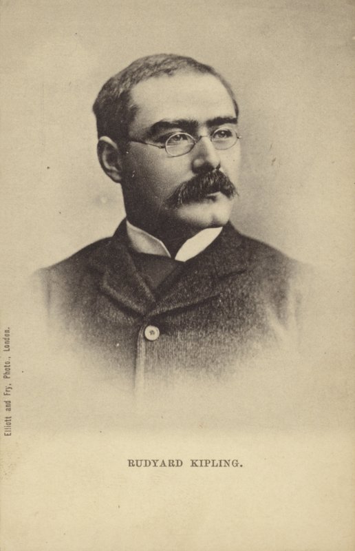 روديارد كيبلينج (1865-1936) ، كاتب قصة قصيرة وشاعر وروائي إنجليزي بواسطة مصور انجليزى