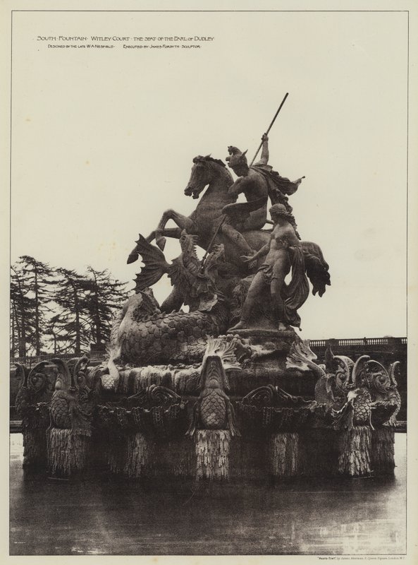 South Fountain Witley Court ، The Seat of the Earl of Dudley (صورة b / w) بواسطة مصور انجليزى