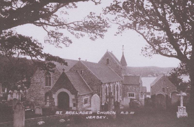 St Brelades Church AD 1111, Jersey (b/w photo) بواسطة مصور انجليزى