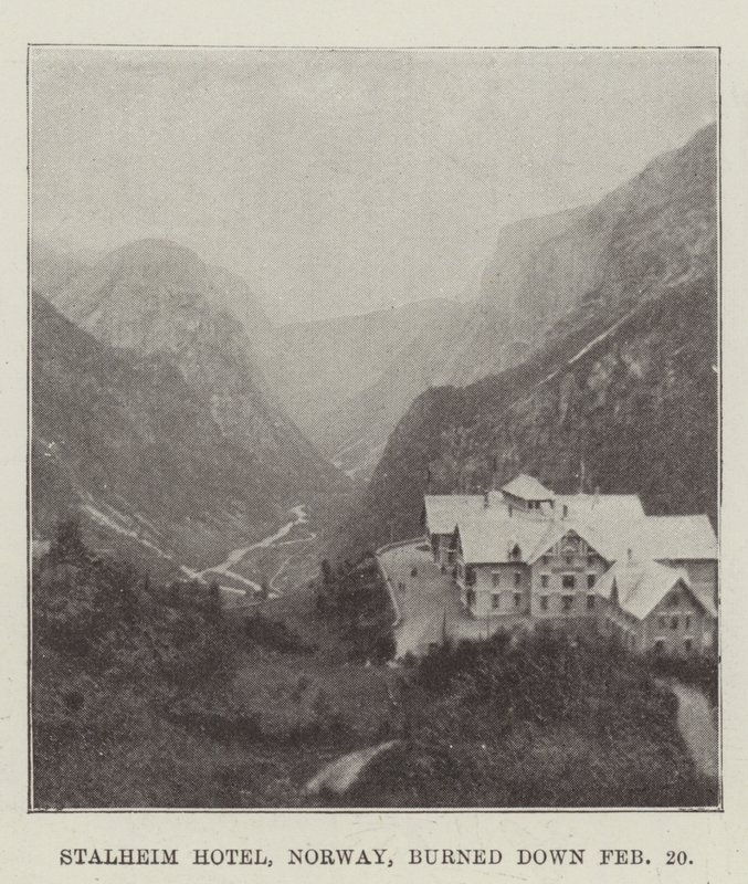 فندق Stalheim ، النرويج ، أحرق في 20 فبراير بواسطة مصور انجليزى