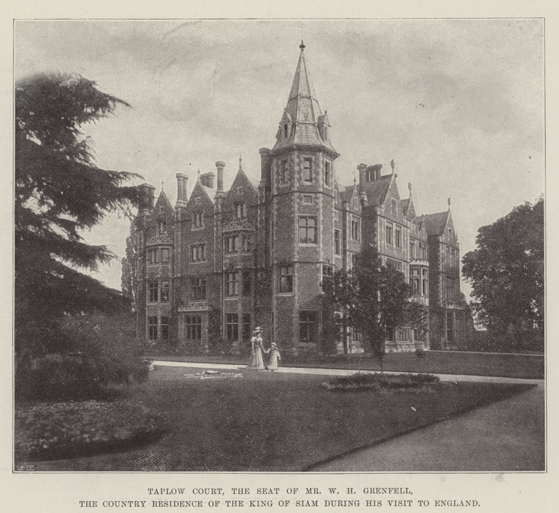 محكمة Taplow ، مقر السيد WH Grenfell ، المسكن الريفي لملك سيام خلال زيارته لإنجلترا بواسطة مصور انجليزى
