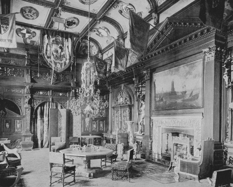 The Banqueting Hall, Knebworth (b/w photo) بواسطة مصور انجليزى