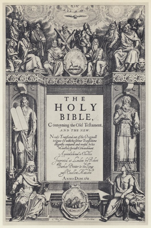 The Bible, R Barker 1611 (b/w photo) بواسطة مصور انجليزى