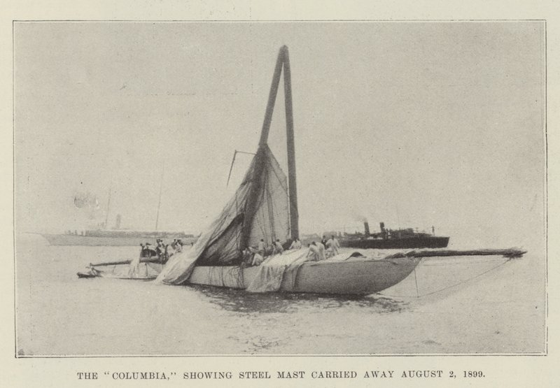 ال كولومبيا ، تظهر الصلب الصاري حملت 2 أغسطس 1899 بواسطة مصور انجليزى