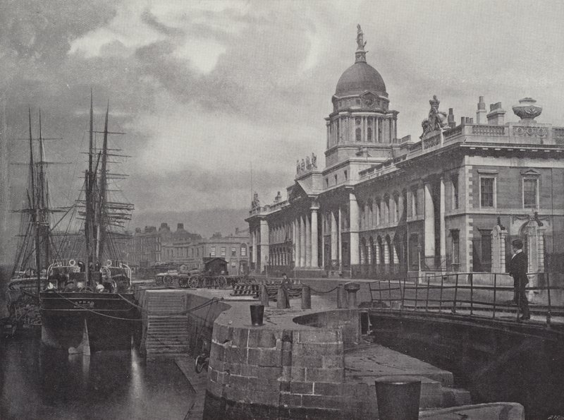 The Custom House ، دبلن بواسطة مصور انجليزى