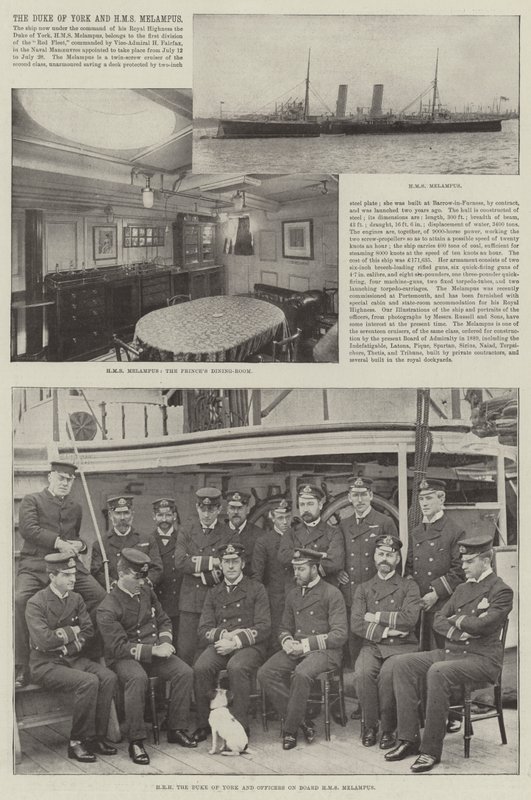 دوق يورك و HMS Melampus بواسطة مصور انجليزى