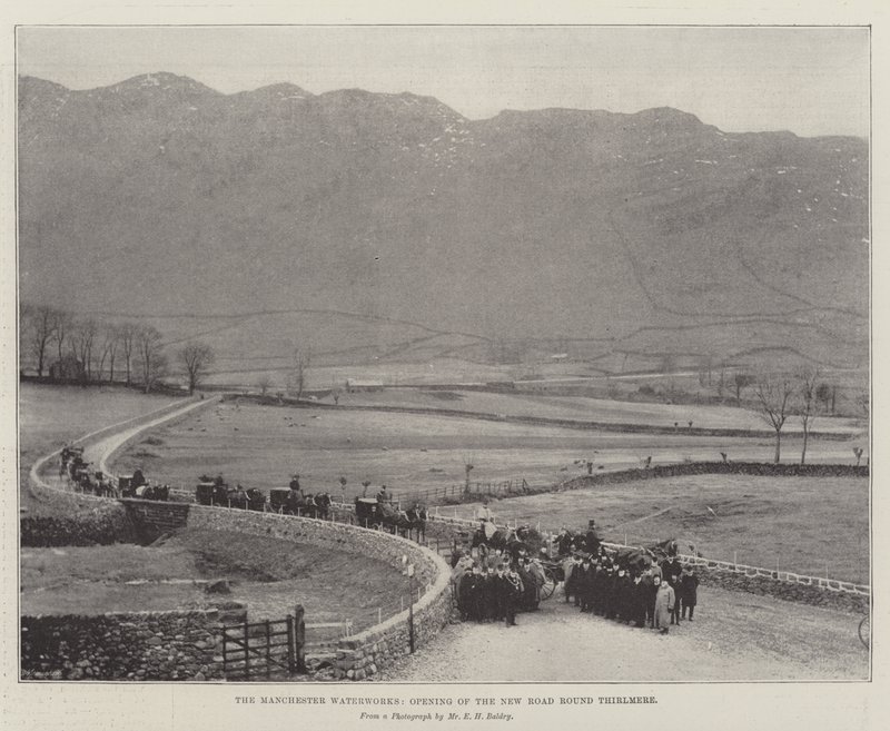 The Manchester Waterworks ، افتتاح الطريق الجديد جولة Thirlmere بواسطة مصور انجليزى