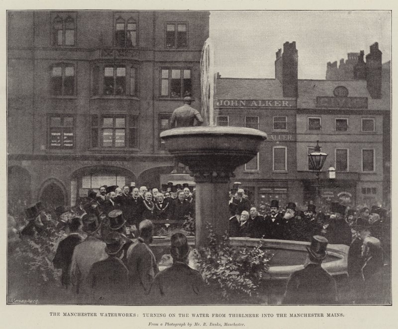 The Manchester Waterworks ، تشغيل المياه من Thirlmere إلى مانشستر ماينز بواسطة مصور انجليزى