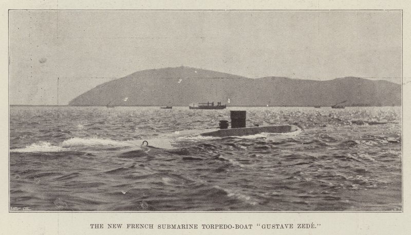الغواصة الفرنسية الجديدة Torpedo-Boat Gustave Zede بواسطة مصور انجليزى