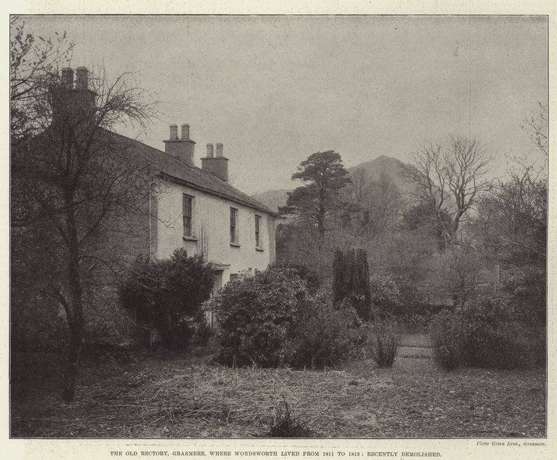 تم تدمير مقام قديم ، Grasmere ، حيث عاش وردزورث من 1811 إلى 1813 ، مؤخرًا بواسطة مصور انجليزى