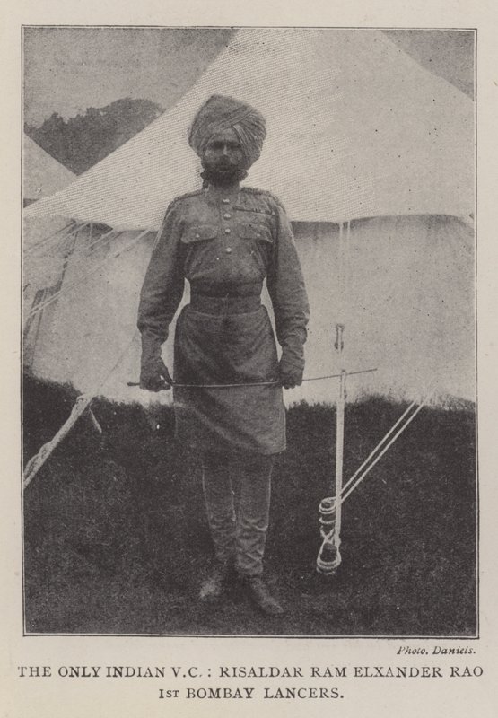 الوحيد الهندي VC ، Risaldar Ram Elxander Rao ، 1st Bombay Lancers بواسطة مصور انجليزى