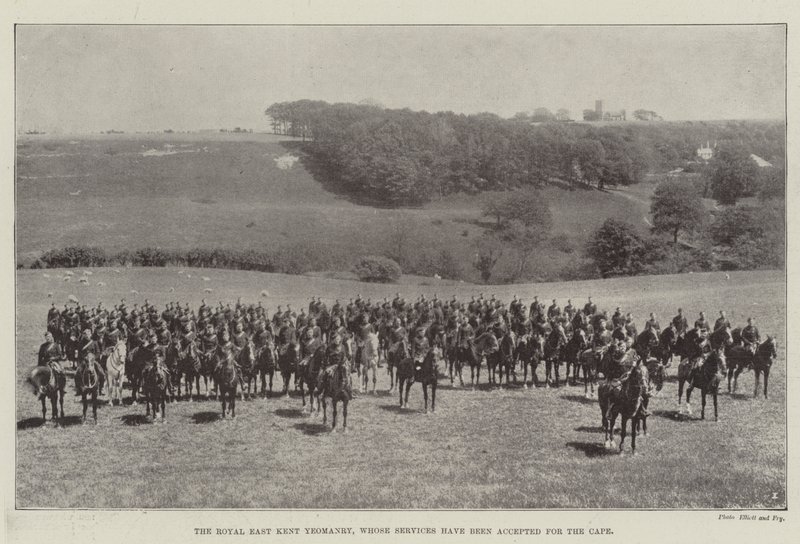 The Royal East Kent Yeomanry ، الذين تم قبول خدمتهم للرأس بواسطة مصور انجليزى
