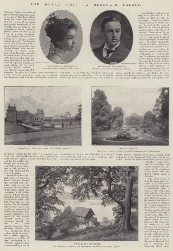 الزيارة الملكية لقصر بلينهايم ، 28 نوفمبر 1896 بواسطة مصور انجليزى