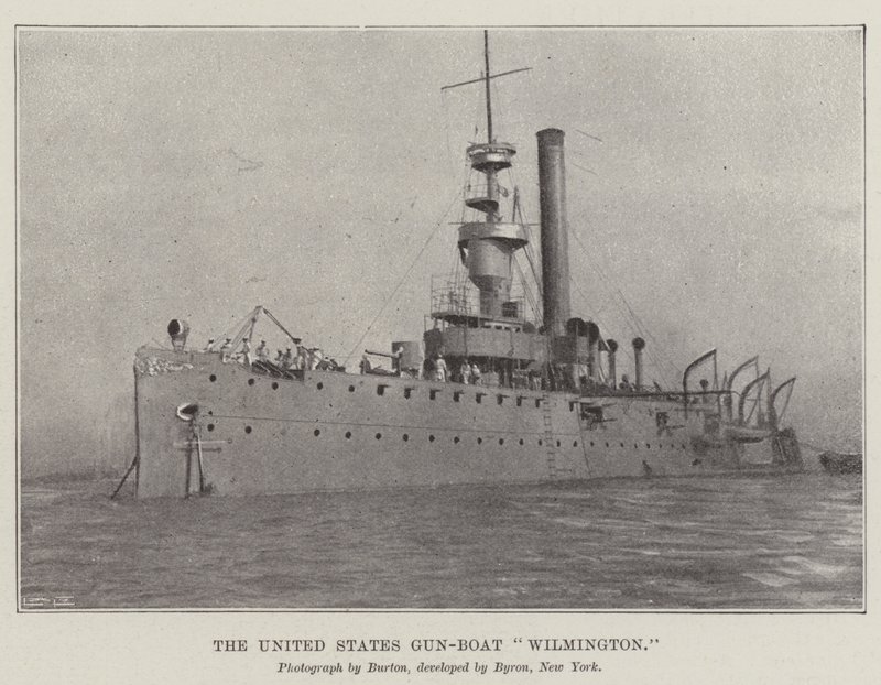 الولايات المتحدة Gun-Boat Wilmington بواسطة مصور انجليزى