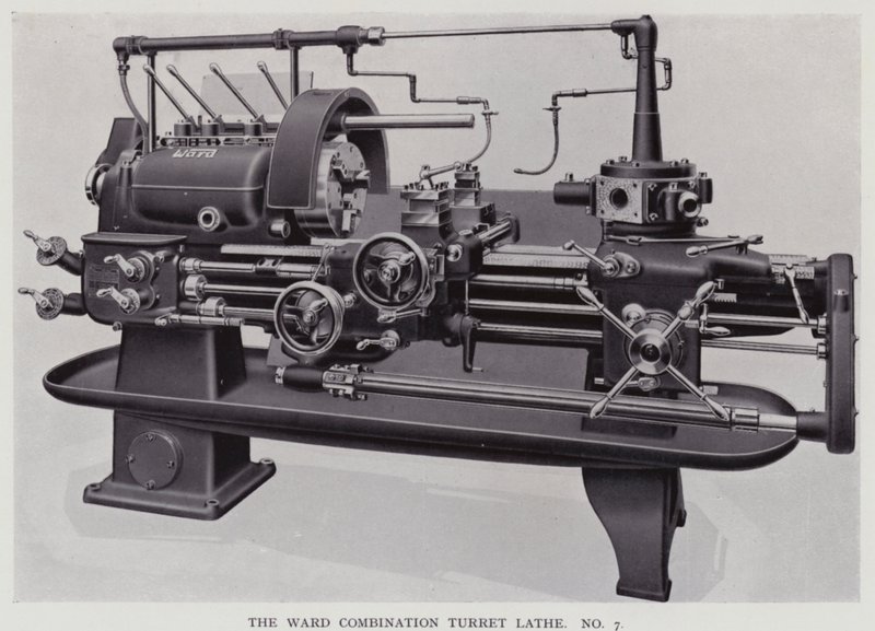 The Ward combination turret lathe (b/w photo) بواسطة مصور انجليزى