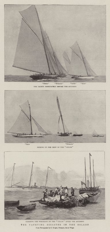 كارثة اليخوت في Solent بواسطة مصور انجليزى