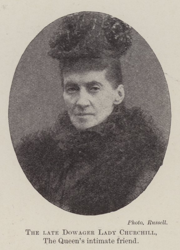الراحلة Dowager Lady Churchill ، صديقة حميمة من Queens بواسطة مصور انجليزى