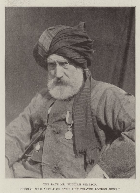 الراحل السيد ويليام سيمبسون ، فنان حرب خاص في أخبار لندن المصورة بواسطة مصور انجليزى