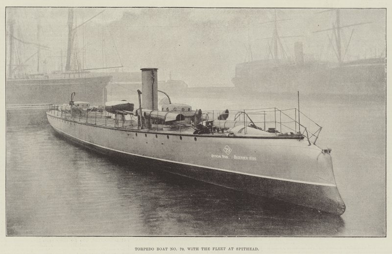 قارب طوربيد رقم 79 ، مع الأسطول في Spithead بواسطة مصور انجليزى