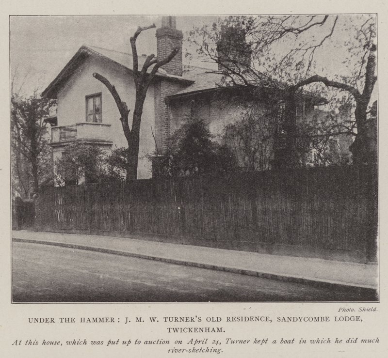 تحت المطرقة ، JMW Turners Old Residence ، Sandycombe Lodge ، تويكنهام بواسطة مصور انجليزى