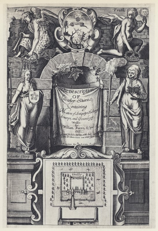 W Burton, The Description of Leicester Shire, I White 1622 (b/w photo) بواسطة مصور انجليزى
