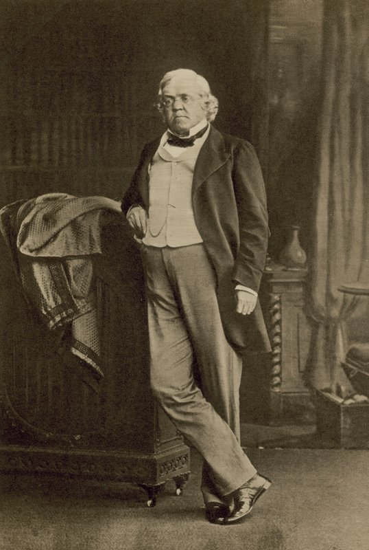 William Makepeace Thackeray, English novelist and satirist (b/w photo) بواسطة مصور انجليزى