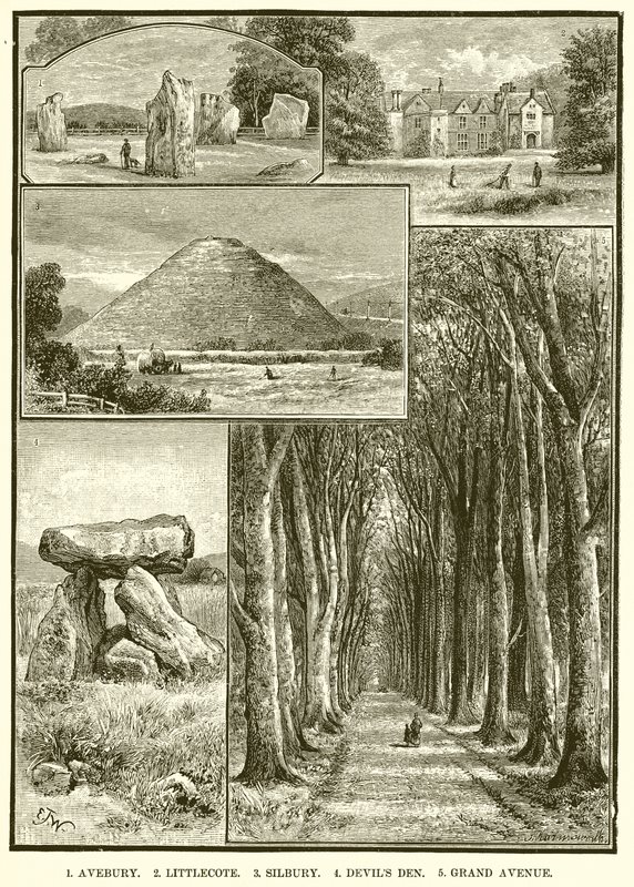 1. أفيبوري. 2. Littlecote. 3. سيلبوري. 4- عرين الشياطين. 5. جراند أفينيو بواسطة مدرسة اللغة الإنجليزية