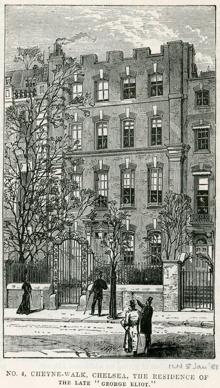 4 Cheyne Walk ، تشيلسي ، منزل الراحل جورج إليوت بواسطة مدرسة اللغة الإنجليزية