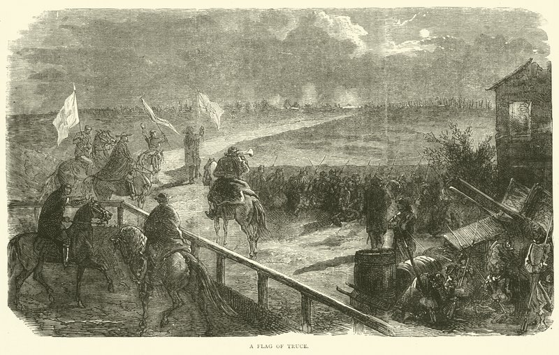 علم الهدنة ، ديسمبر 1870 بواسطة مدرسة اللغة الإنجليزية