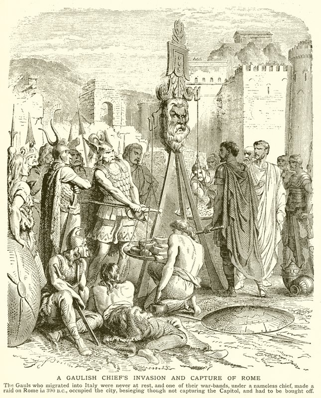 غزو الرؤساء الغاليين والاستيلاء على روما بواسطة مدرسة اللغة الإنجليزية
