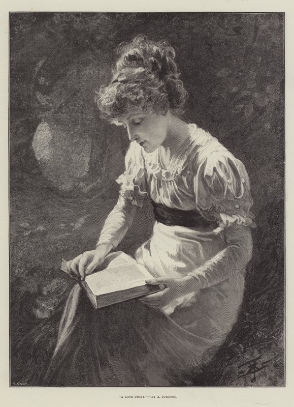 A Love Story (engraving) بواسطة مدرسة اللغة الإنجليزية