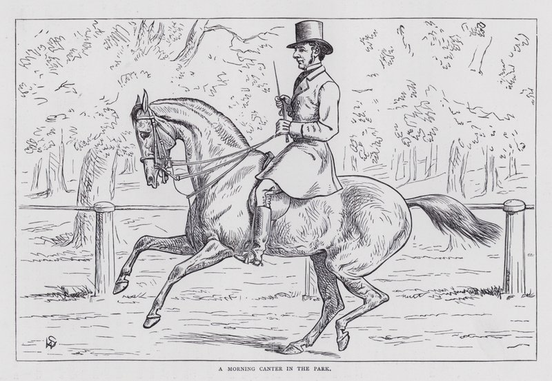 A Morning Canter in the Park (نقش) بواسطة مدرسة اللغة الإنجليزية