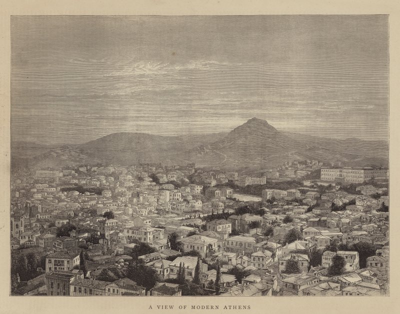 A View of Modern Athens (engraving) بواسطة مدرسة اللغة الإنجليزية