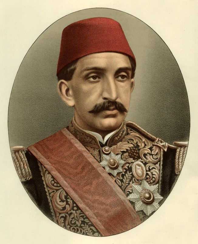 عبد الحميد الثاني سلطان تركيا بواسطة مدرسة اللغة الإنجليزية