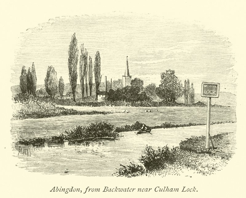 Abingdon ، من Backwater بالقرب من Culham Lock بواسطة مدرسة اللغة الإنجليزية