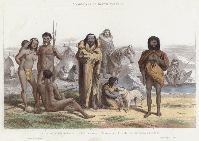 Aborigines of South America (coloured engraving) بواسطة مدرسة اللغة الإنجليزية