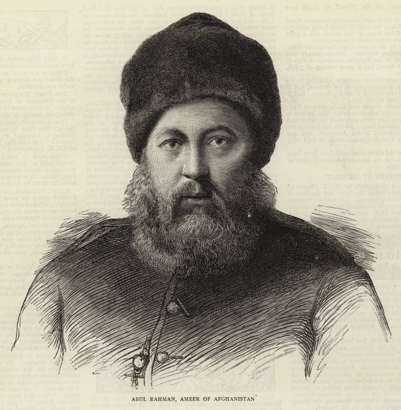 Abul Rahman, Ameer of Afghanistan (engraving) بواسطة مدرسة اللغة الإنجليزية