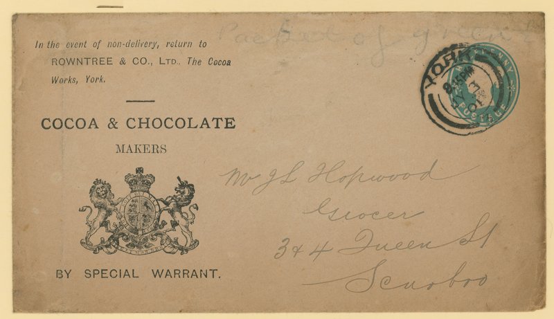 تسمية العنوان من Rowntree & Co ، The Cocoa Works ، York بواسطة مدرسة اللغة الإنجليزية