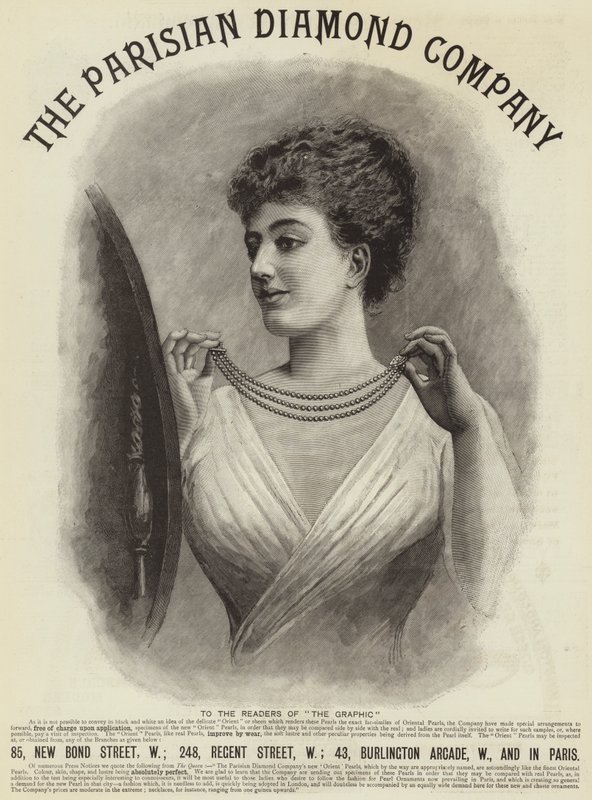 Advertisement, The Parisian Diamond Company (engraving) بواسطة مدرسة اللغة الإنجليزية