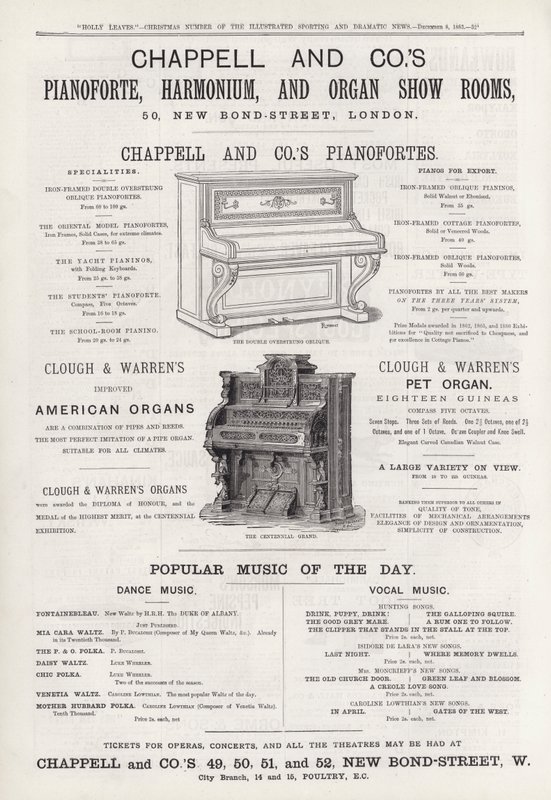 Advertisement for Chappell and Co